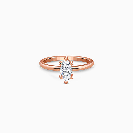 Rose Gold Marquise Shine Ring (Size 12)