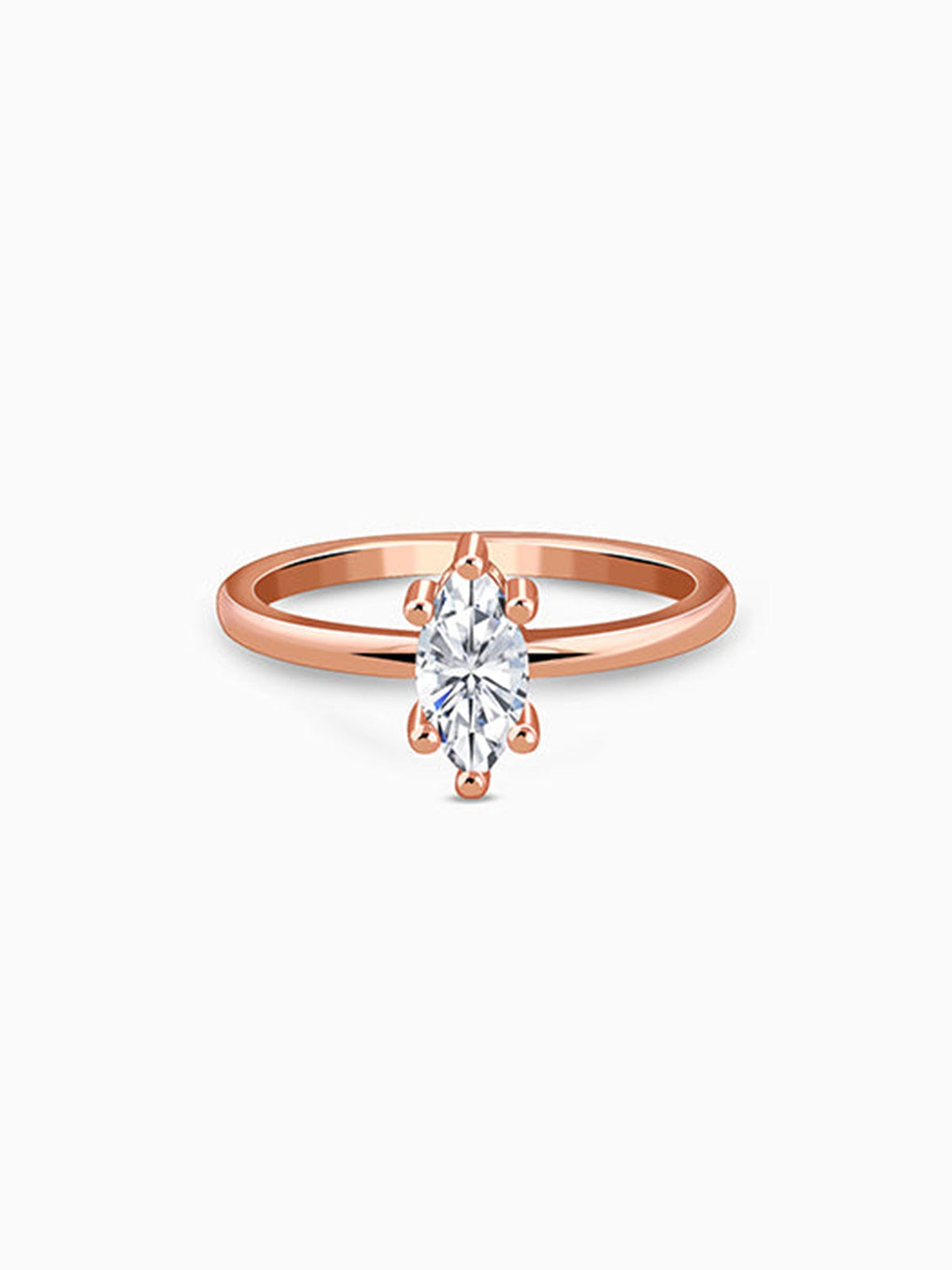 Rose Gold Marquise Shine Ring (Size 12)