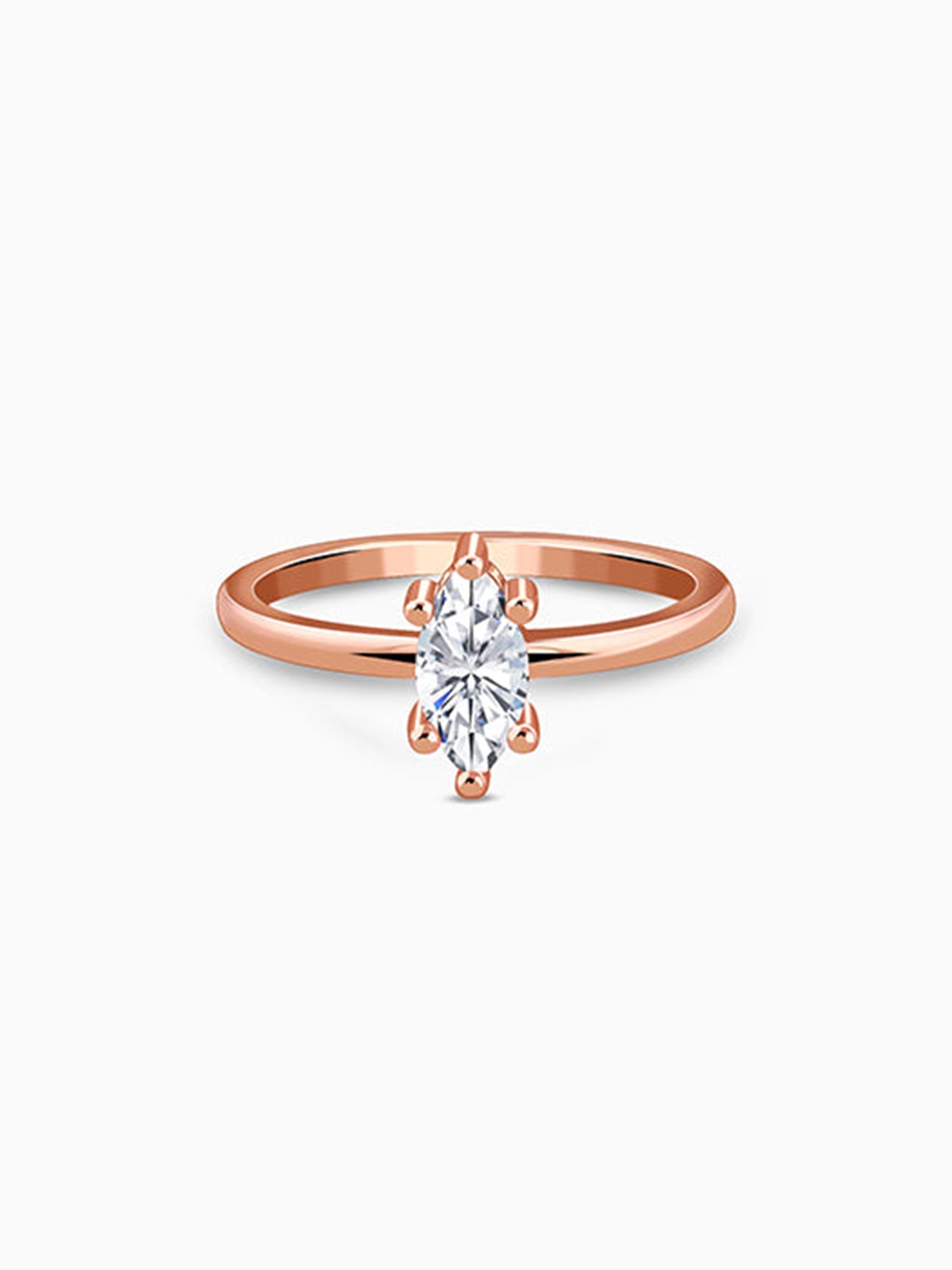 Rose Gold Marquise Shine Ring (Size 12)