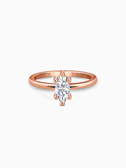 Rose Gold Marquise Shine Ring (Size 12)