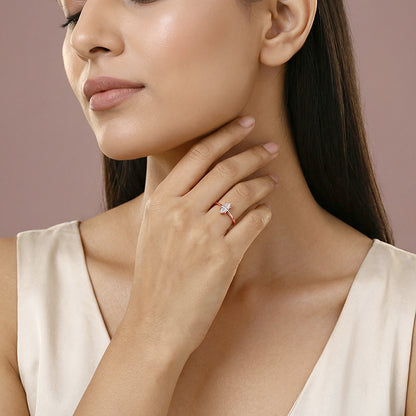 Rose Gold Marquise Shine Ring (Size 12)