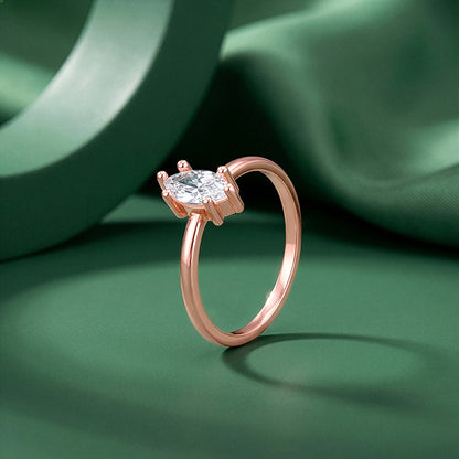 Rose Gold Marquise Shine Ring (Size 12)