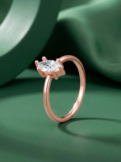 Rose Gold Marquise Shine Ring (Size 12)