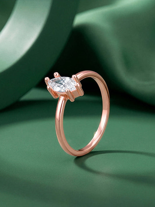 Rose Gold Marquise Shine Ring (Size 12)