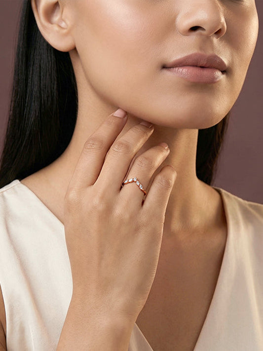 Kriti Sanon Rose Gold Vanki Shine Ring (Size 12)