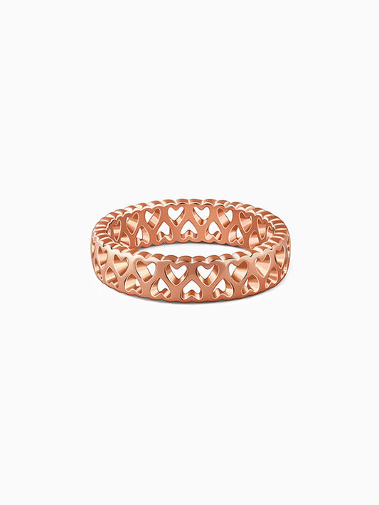 Rose Gold Endless Heart Ring