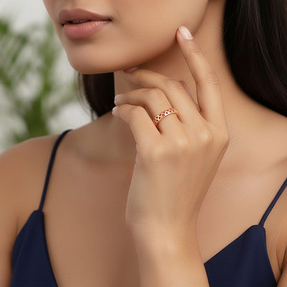 Rose Gold Endless Heart Ring