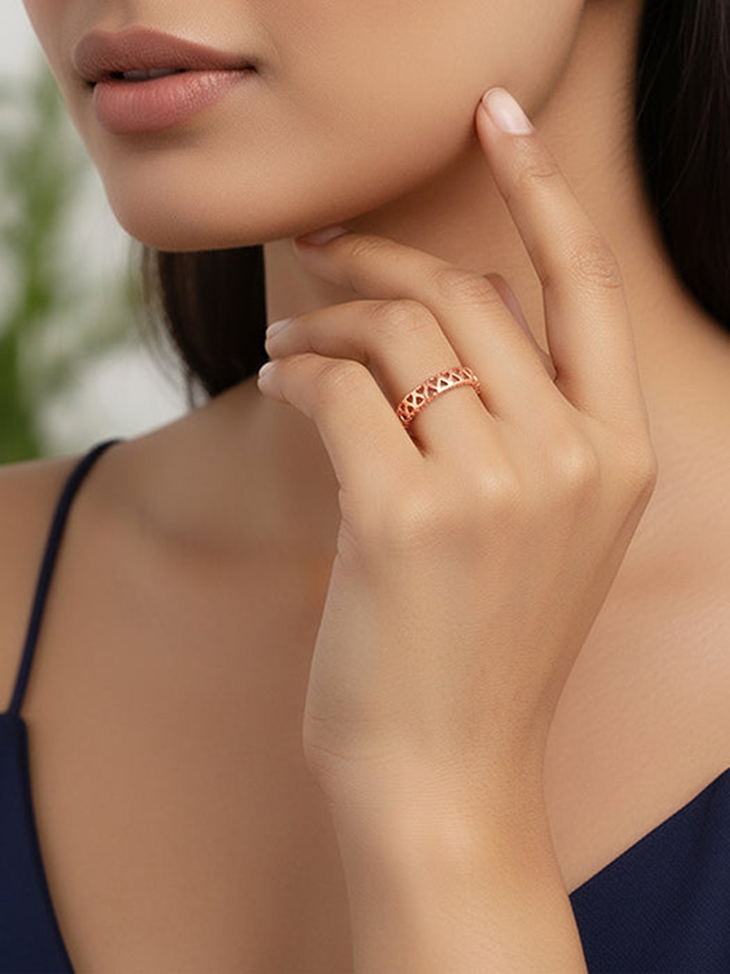 Rose Gold Endless Heart Ring