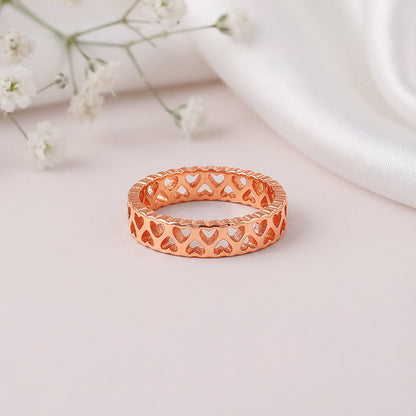 Rose Gold Endless Heart Ring