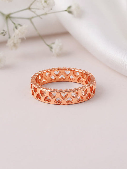 Rose Gold Endless Heart Ring