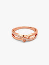 Rose Gold Heart Interlock Ring