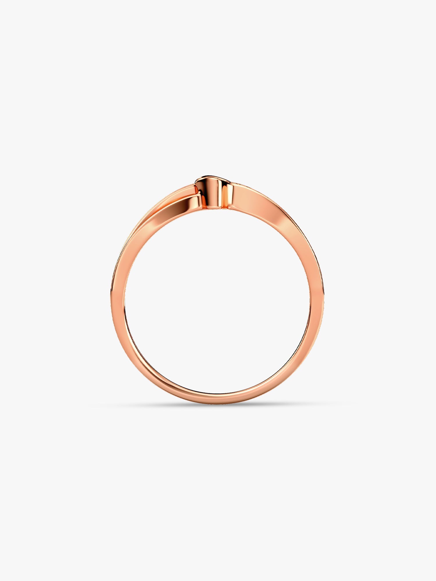 Rose Gold Heart Interlock Ring