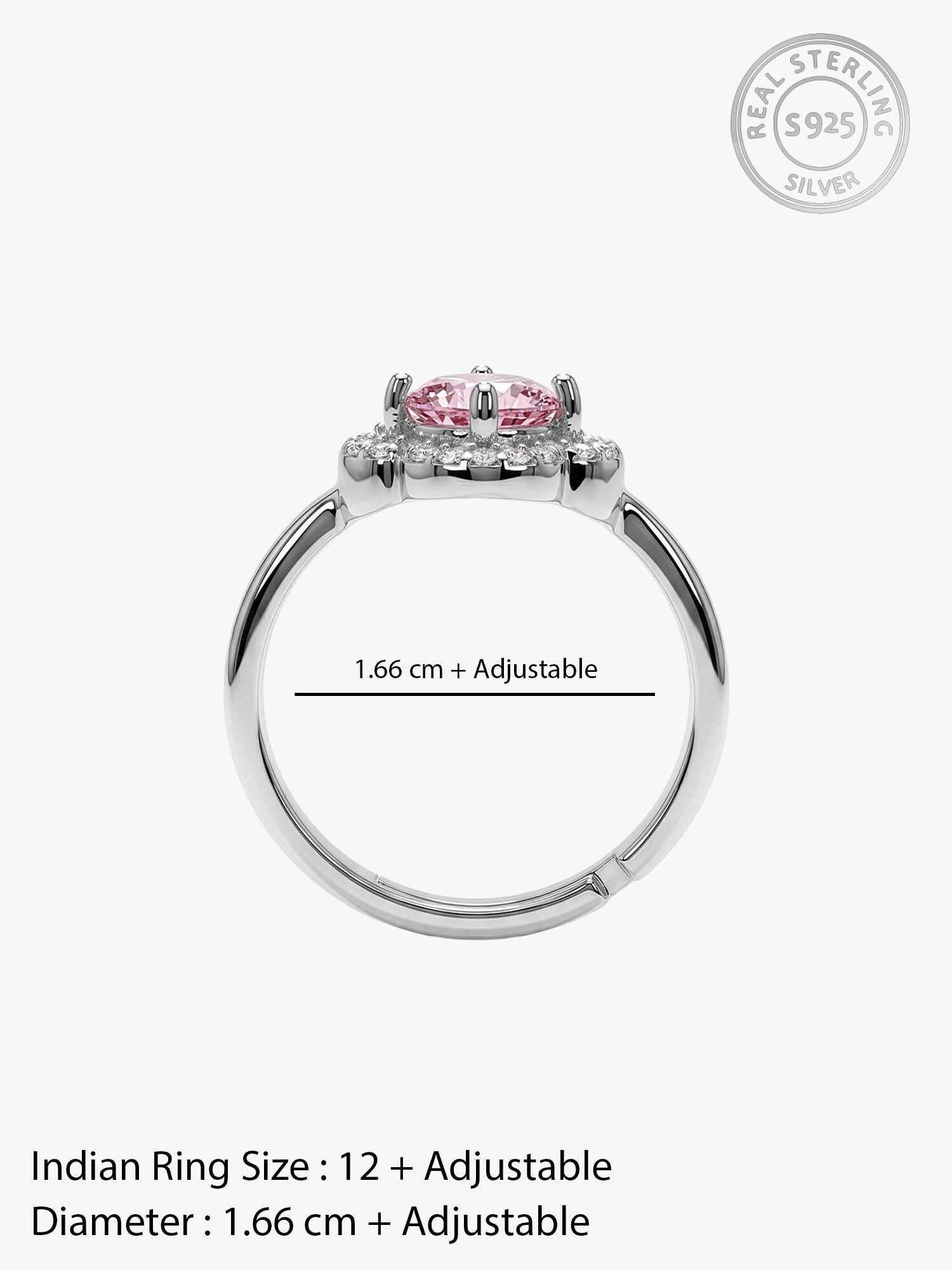 Silver Charm in Clover Ring