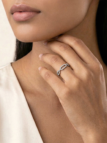 Kriti Sanon Silver Toggle Ring (Size 12)