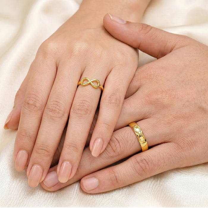 Golden Pure Infinity Couple Rings