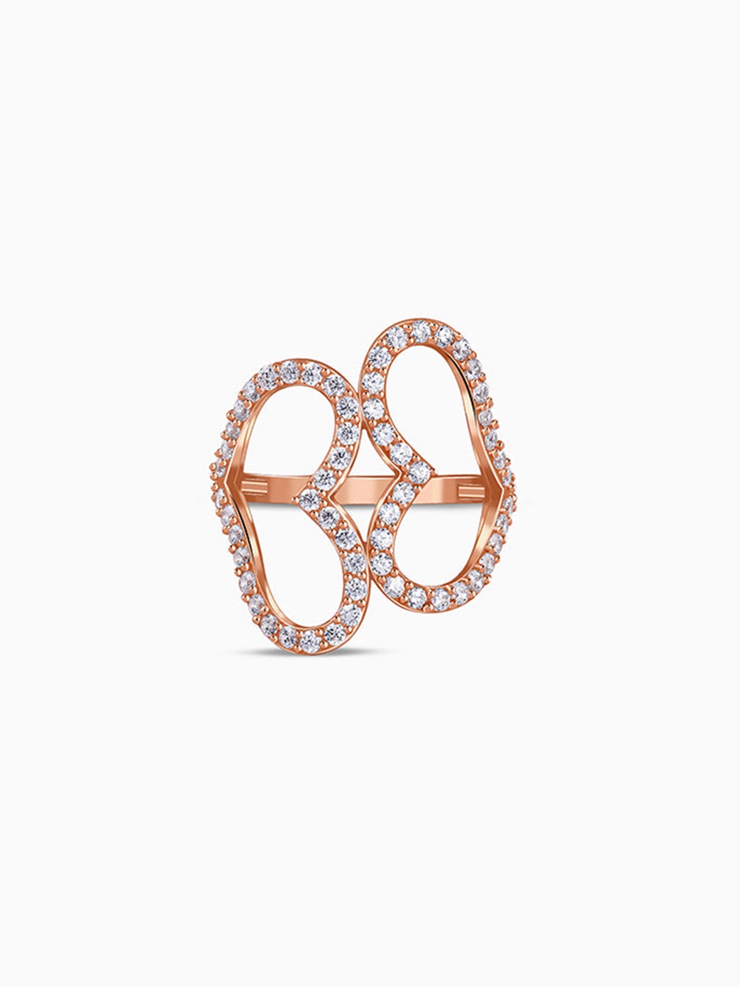 Rose Gold Deep Love Ring (Size 12)