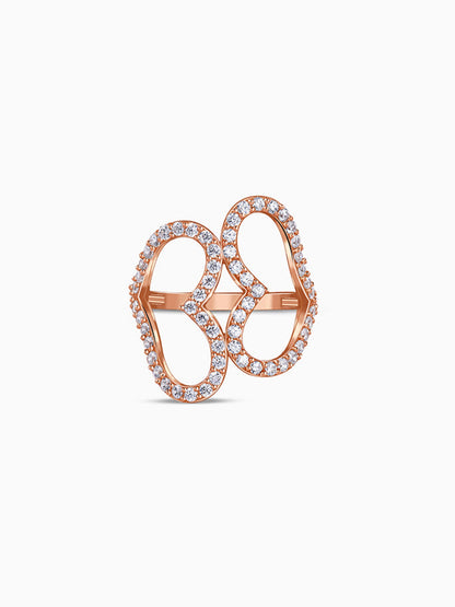 Rose Gold Deep Love Ring (Size 12)
