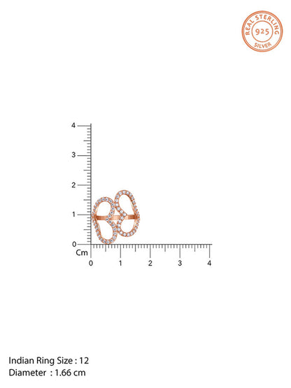 Rose Gold Deep Love Ring (Size 12)
