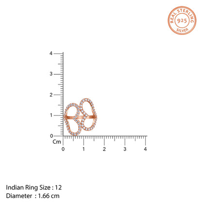 Rose Gold Deep Love Ring (Size 12)
