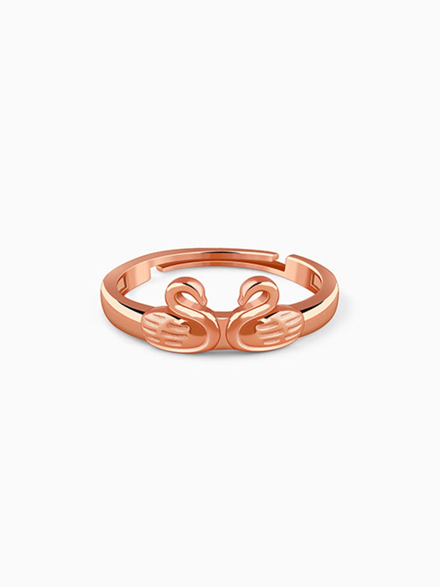 Rose Gold Swan Ring