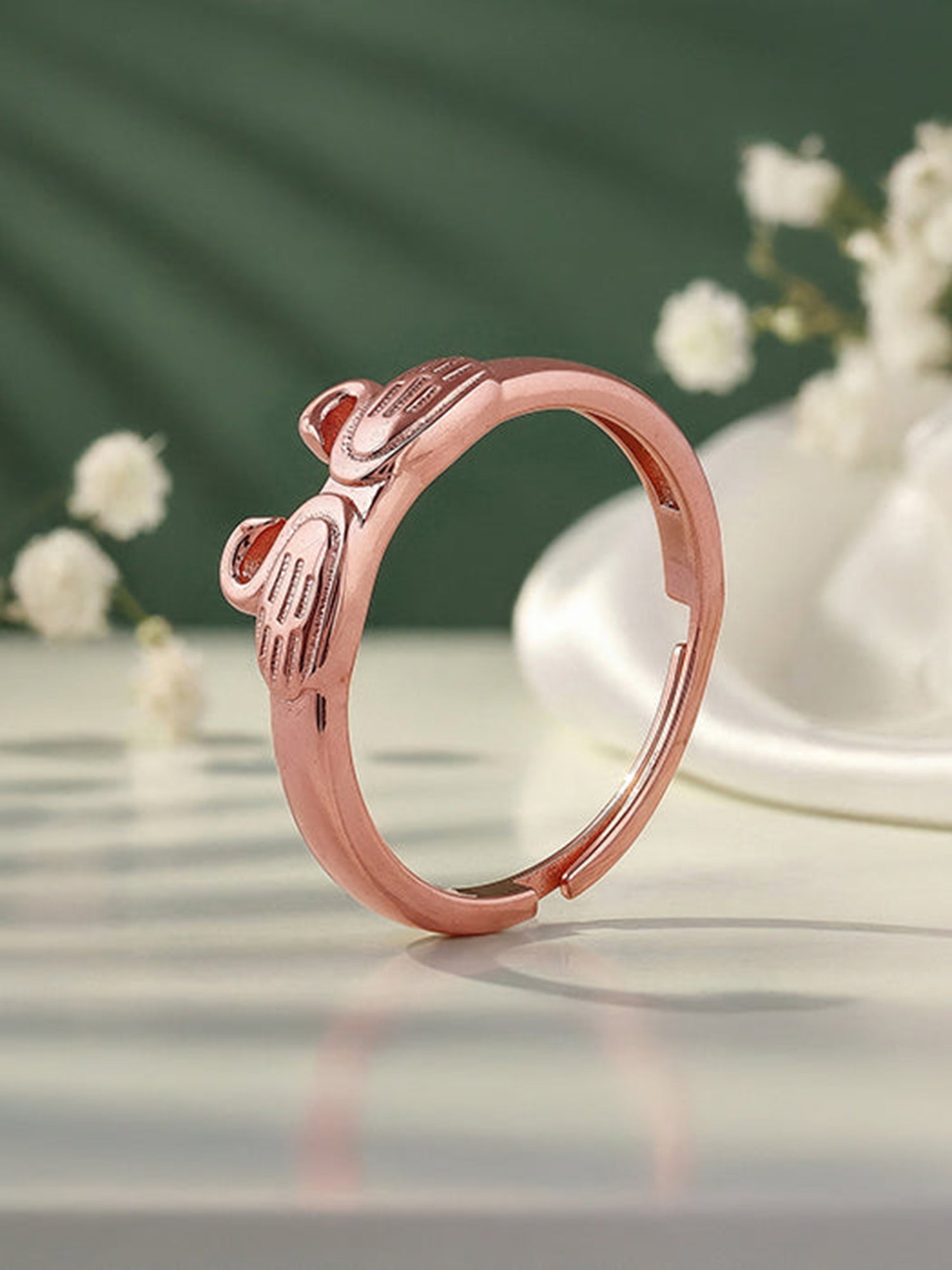 Rose Gold Swan Ring