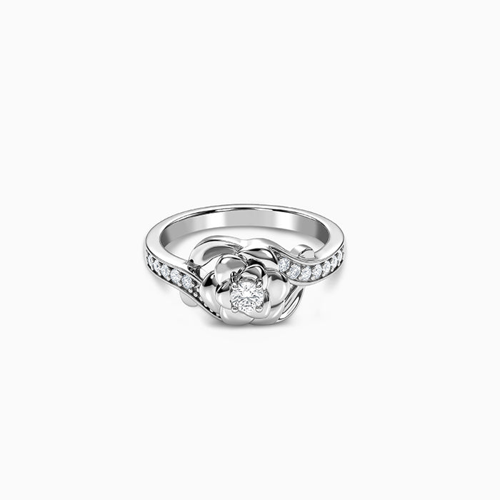 Silver Roseglow Ring