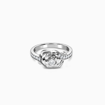 Silver Roseglow Ring