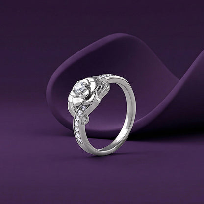Silver Roseglow Ring