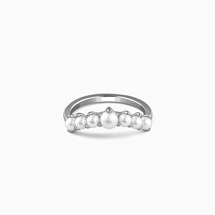 Silver Olivia Pearl Ring (Size 12)