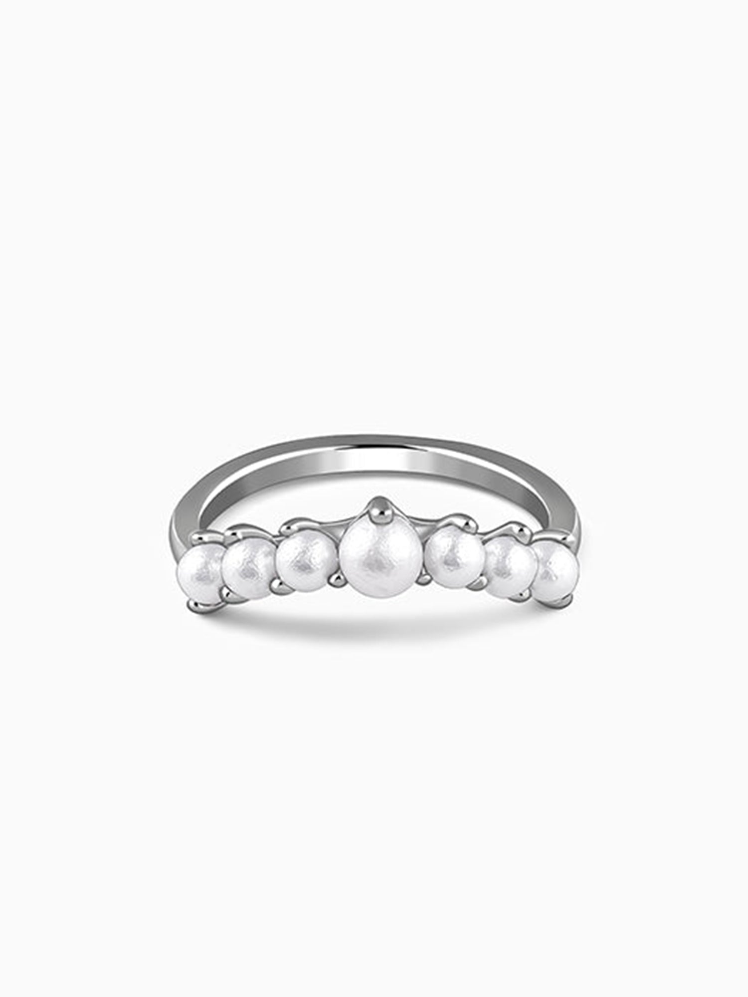 Kriti Sanon Silver Olivia Pearl Ring (Size 12)