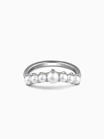Kriti Sanon Silver Olivia Pearl Ring (Size 12)