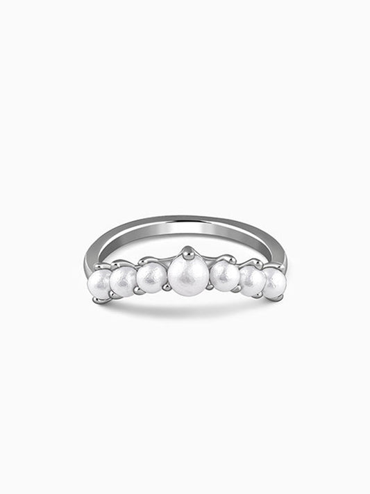 Kriti Sanon Silver Olivia Pearl Ring (Size 12)