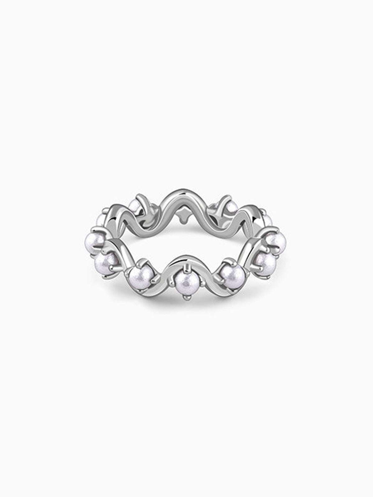 Kriti Sanon Silver Dorothy Pearl Ring (Size 12)