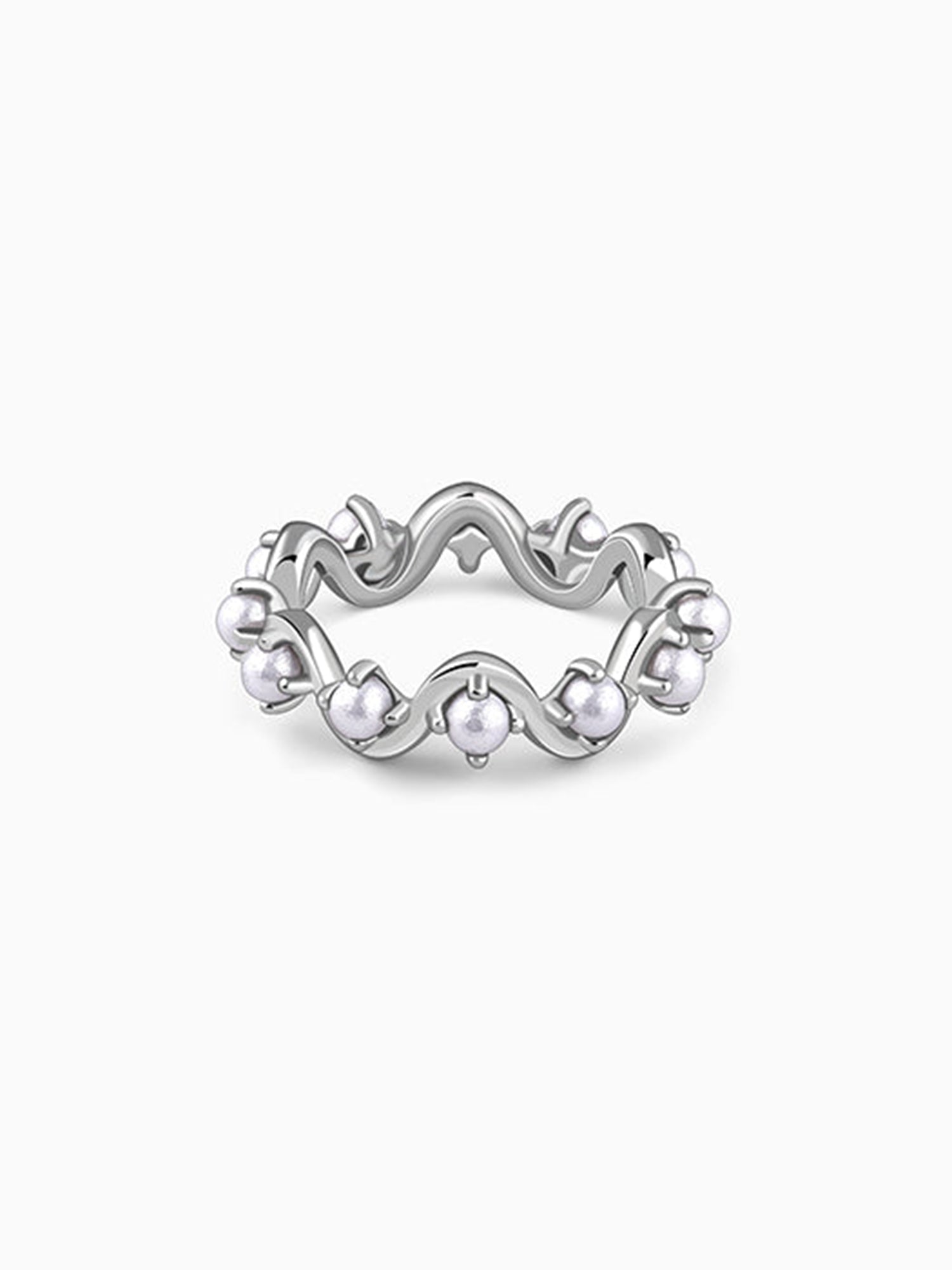 Kriti Sanon Silver Dorothy Pearl Ring (Size 12)