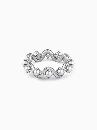 Kriti Sanon Silver Dorothy Pearl Ring (Size 12)
