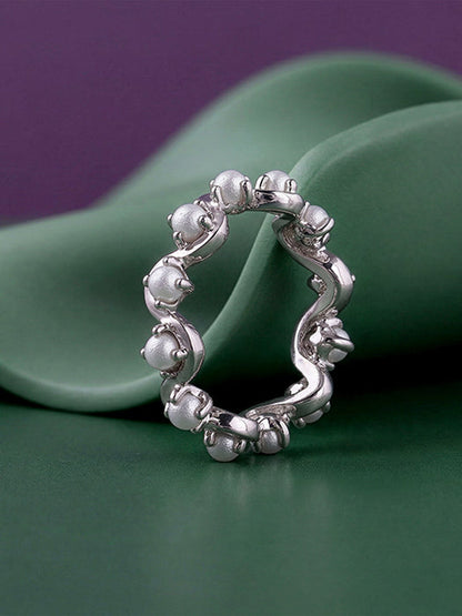 Kriti Sanon Silver Dorothy Pearl Ring (Size 12)