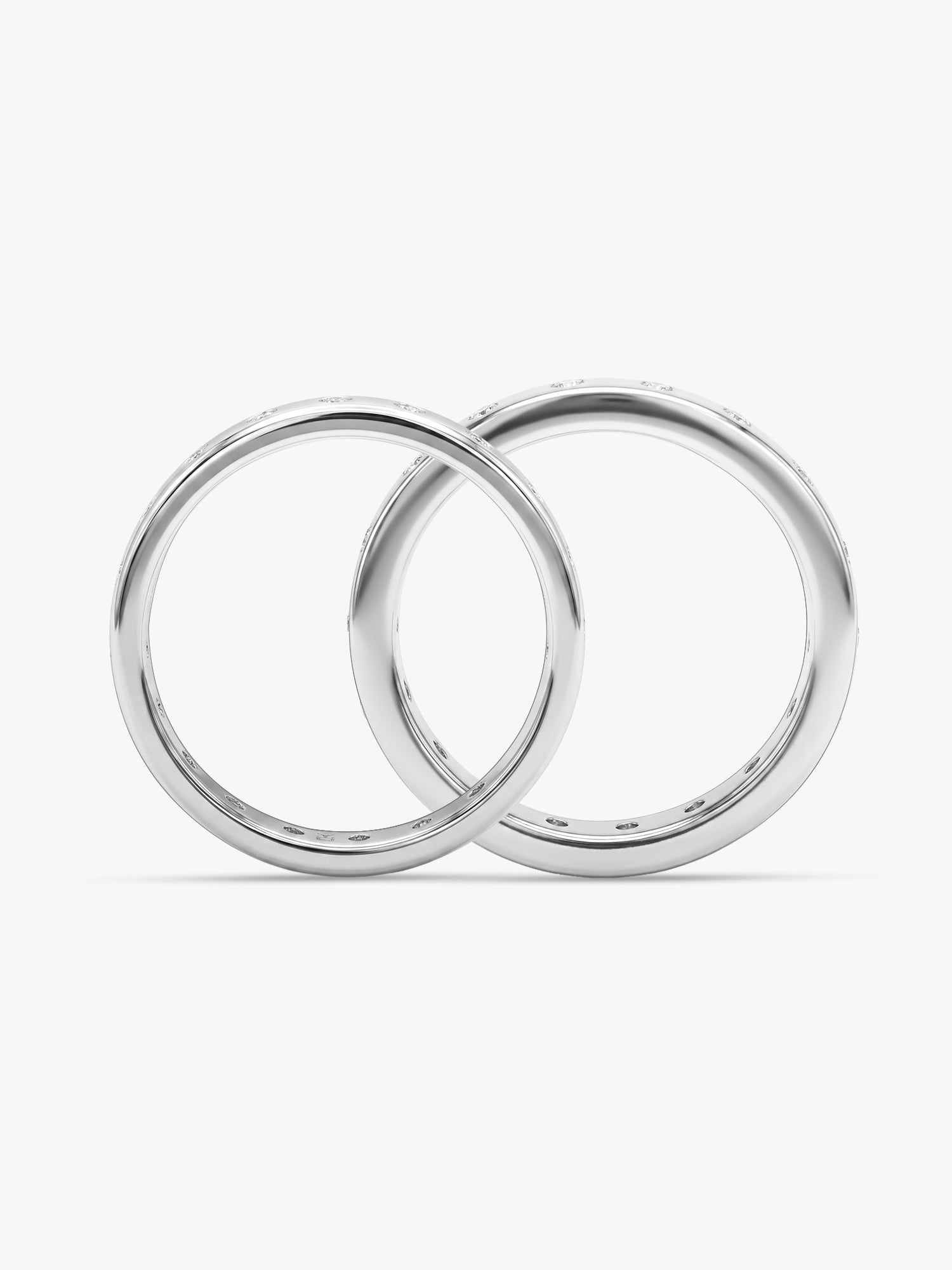 Silver Evermine Couple Bands