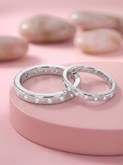 Silver Evermine Couple Bands