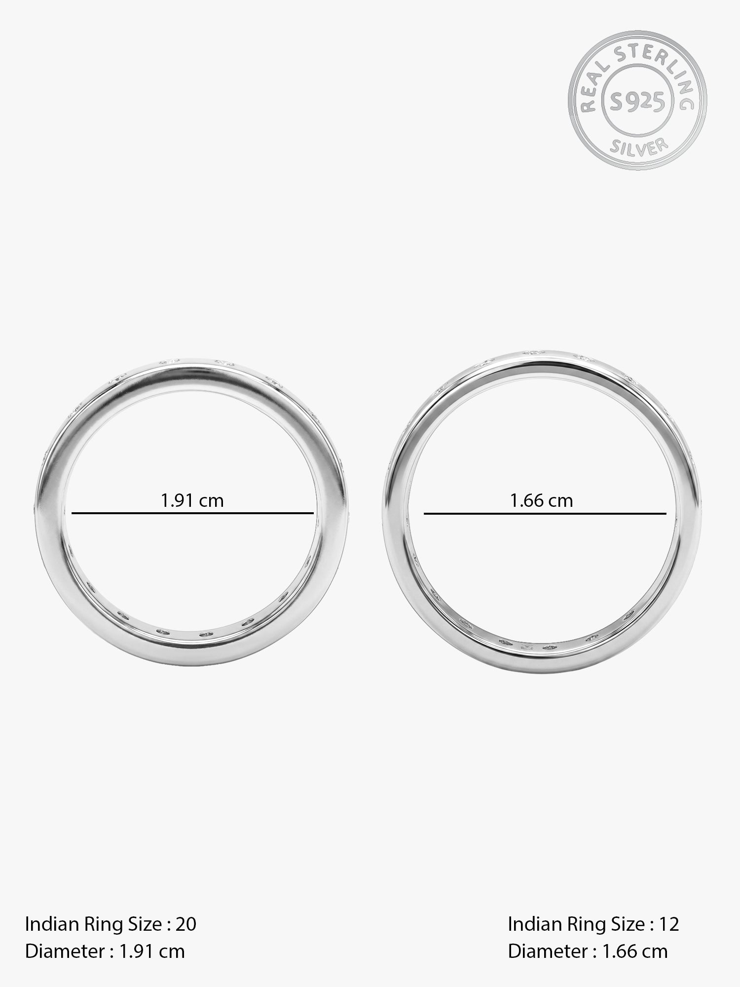 Silver Evermine Couple Bands