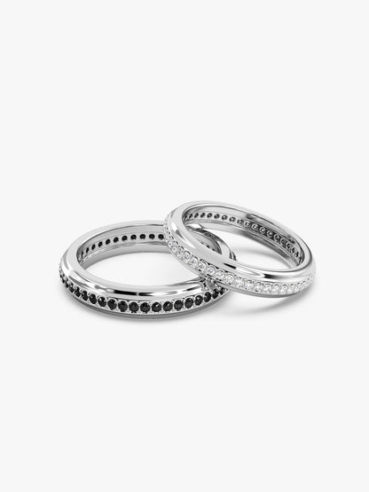Silver Duo Couple Bands