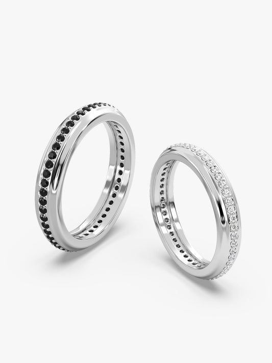 Silver Duo Couple Bands