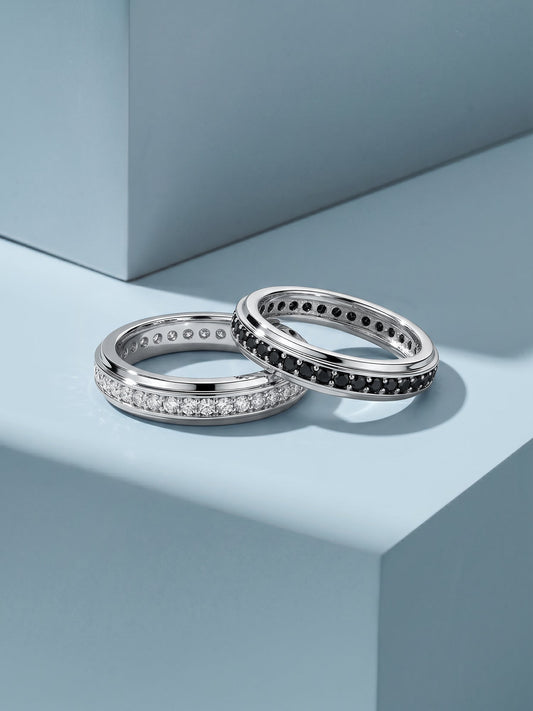 Silver Duo Couple Bands