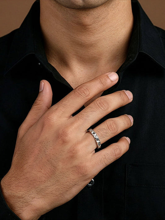 Silver Classic Apex Ring For Him