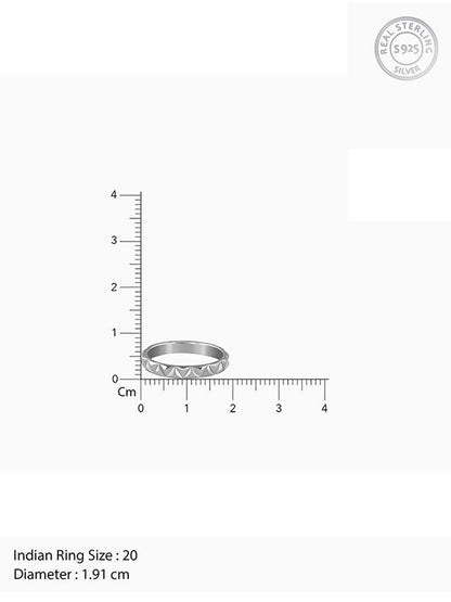 Silver Classic Apex Ring For Him (Size 20)