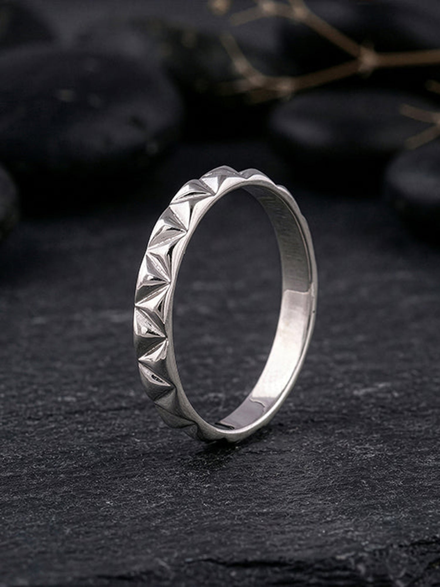 Silver Classic Apex Ring For Him (Size 20)