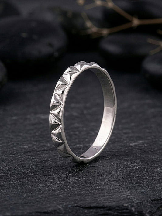 Silver Classic Apex Ring For Him (Size 20)