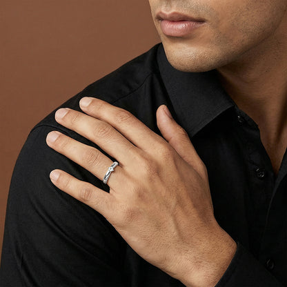 Silver Vanguard Ring For Him (Size 12)