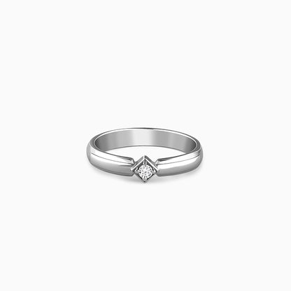 Silver Rhombus Ring For Him (Size 20)