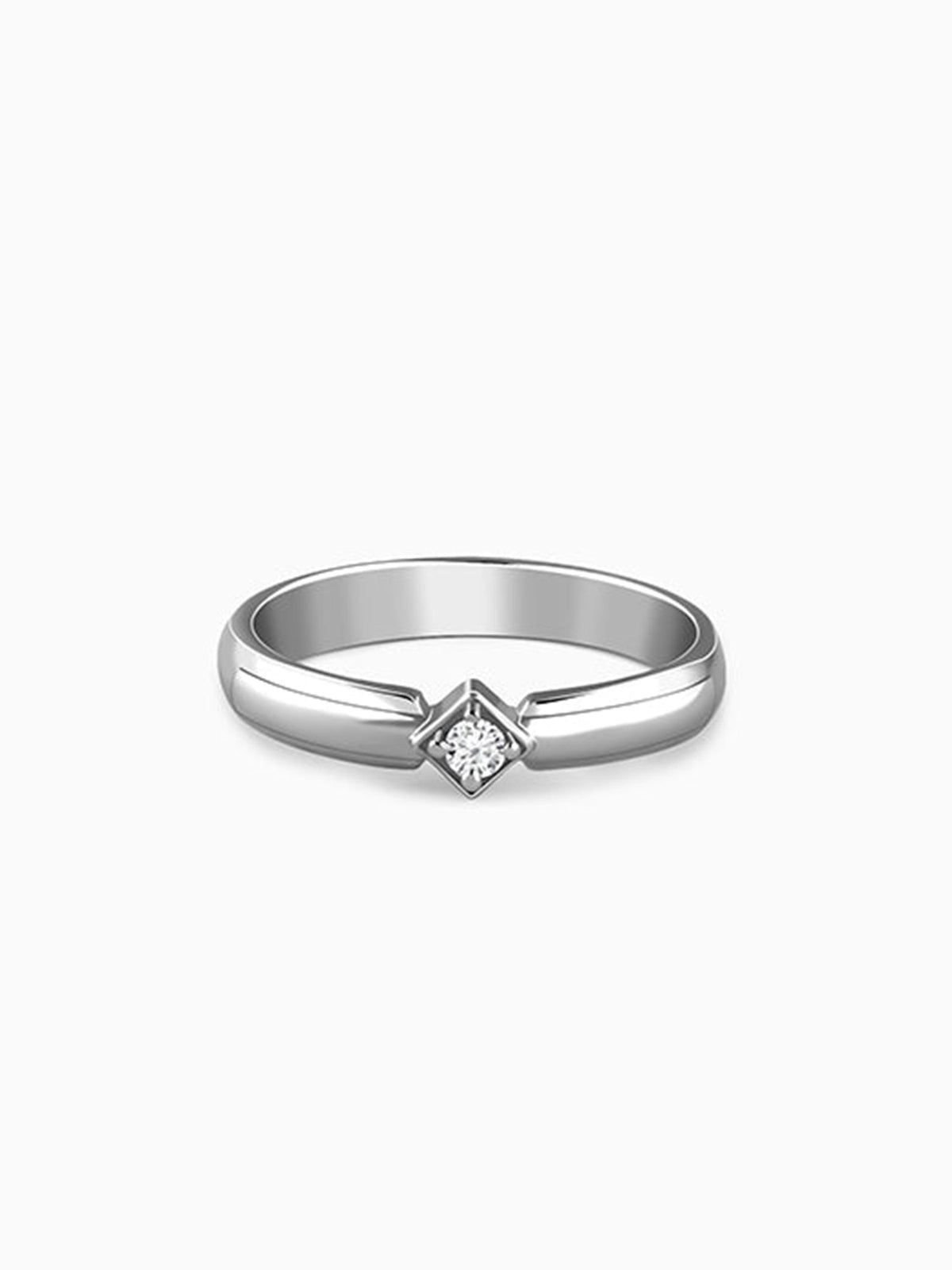 Silver Rhombus Ring For Him (Size 20)