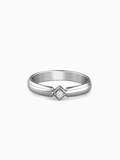 Silver Rhombus Ring For Him (Size 20)